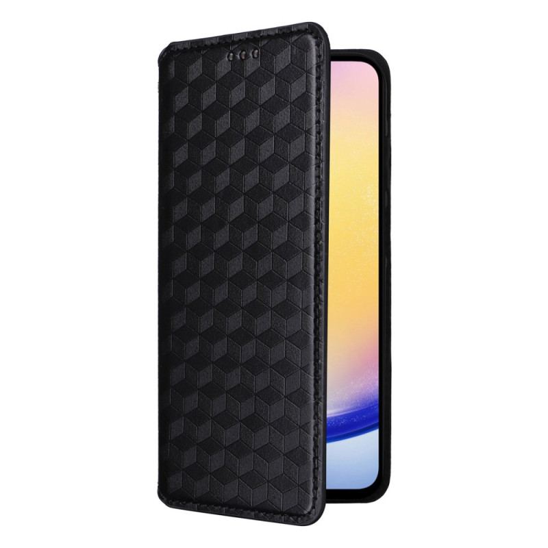 Flip Kotelot Samsung Galaxy M55 5g Wzór Rombu Etui Ochronne