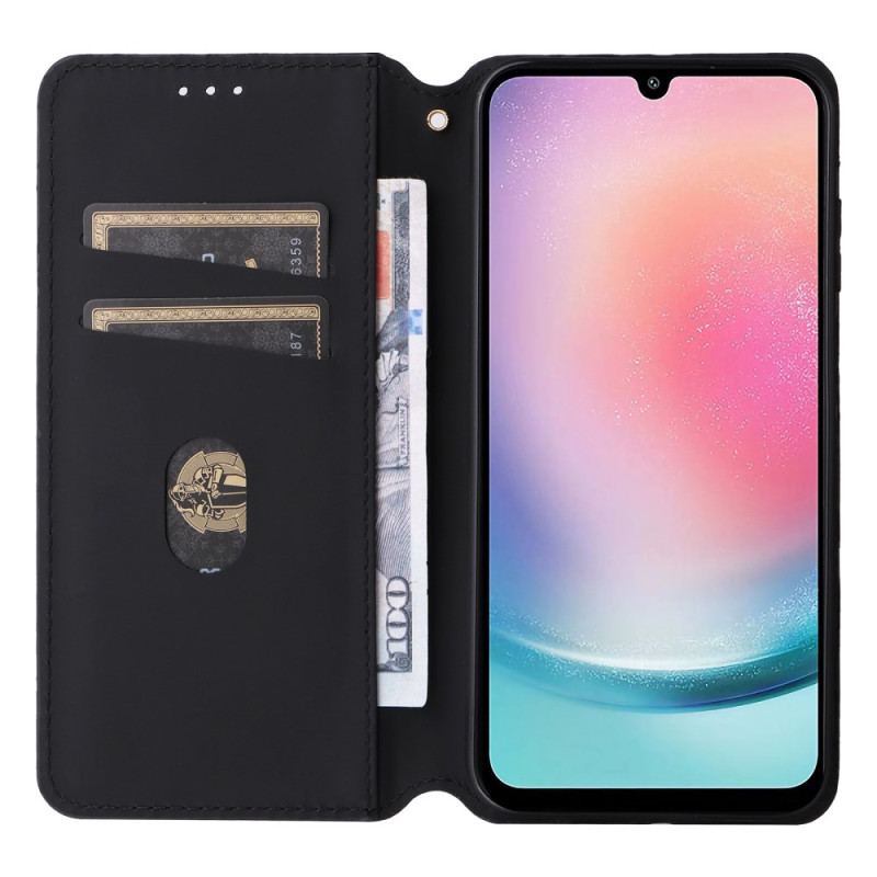 Flip Kotelot Samsung Galaxy M55 5g Wzór Rombu Etui Ochronne