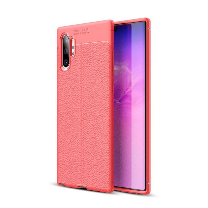 Etui do Samsung Galaxy Note 10+ / Note 10+ 5G Żel Wykończeniowy Ze Sztucznej Skóry