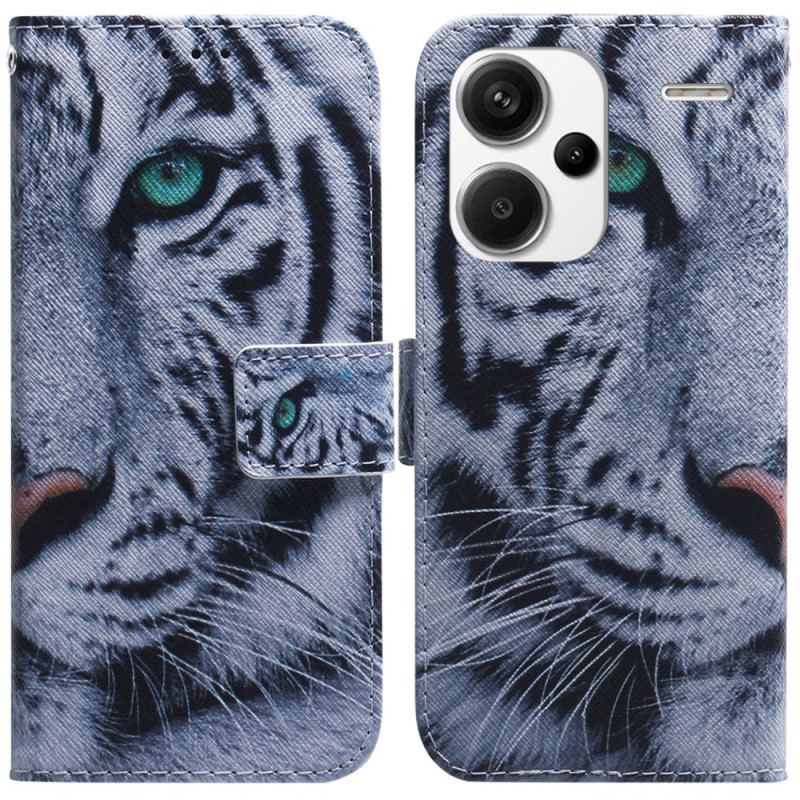 Etui Folio Xiaomi Redmi Note 13 Pro Plus 5g Biały Tygrys