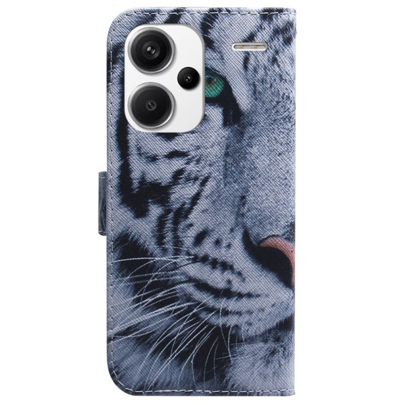 Etui Folio Xiaomi Redmi Note 13 Pro Plus 5g Biały Tygrys