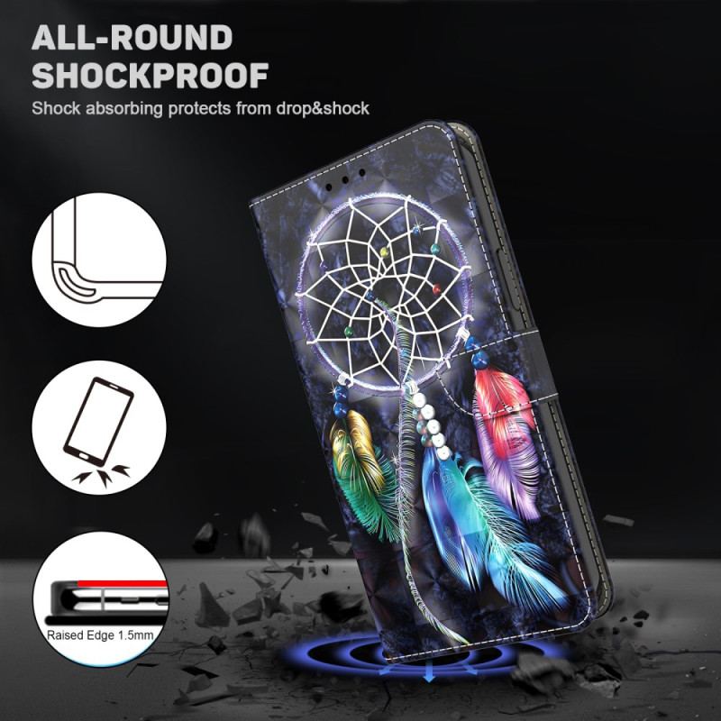 Etui Folio Xiaomi Redmi Note 13 Pro Plus 5g Łapacz Snów Z Paskiem