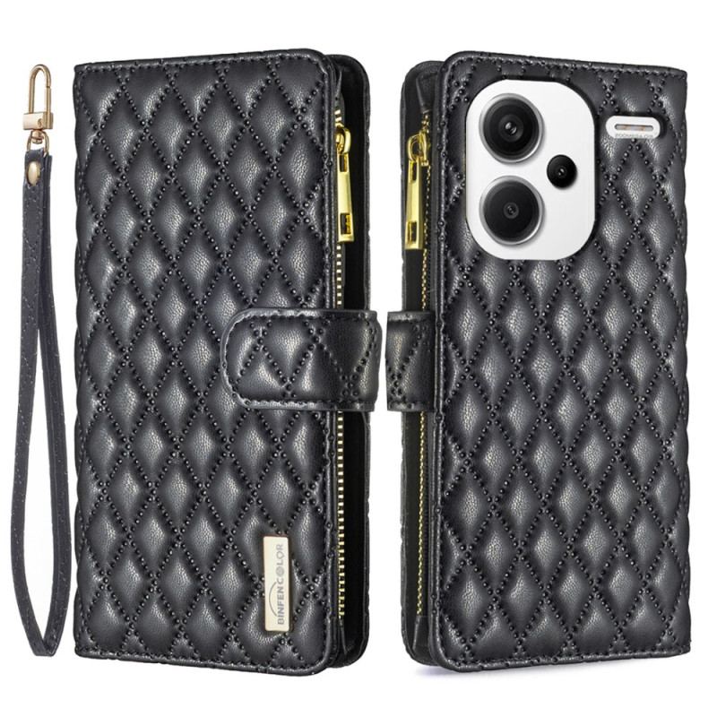 Etui Folio Xiaomi Redmi Note 13 Pro Plus 5g Pikowana Binfen Kolor Etui Ochronne