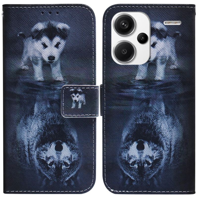 Etui Folio Xiaomi Redmi Note 13 Pro Plus 5g Sen Szczeniaka Etui Ochronne