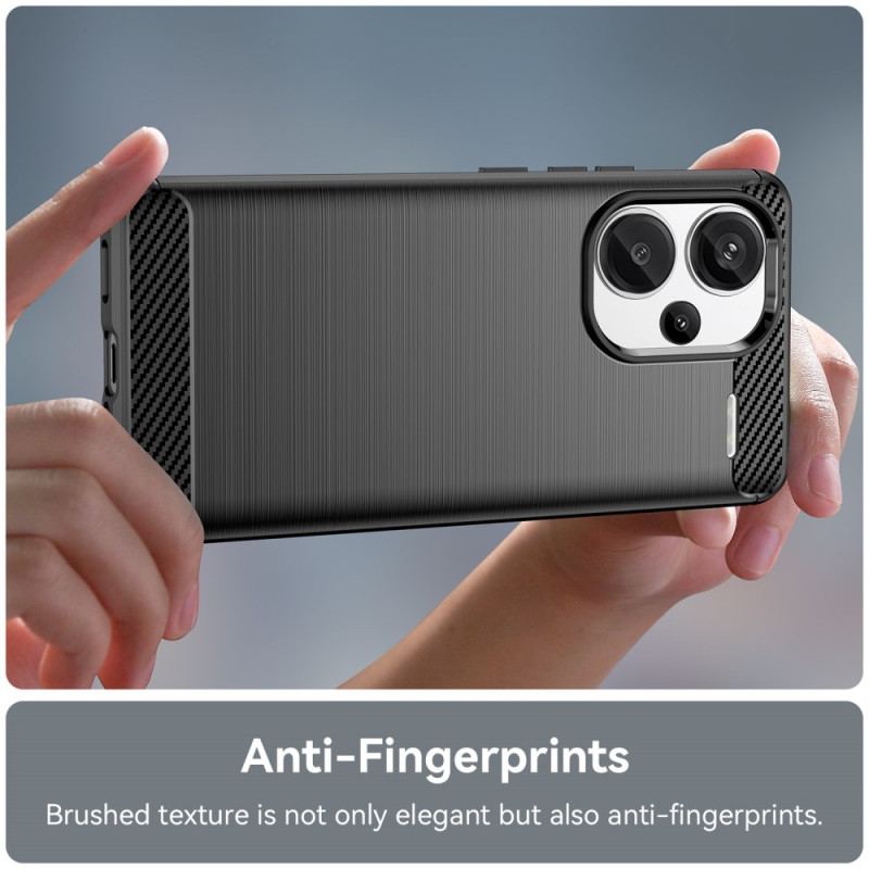 Etui Xiaomi Redmi Note 13 Pro Plus 5g Szczotkowane Włókno Węglowe Etui Ochronne