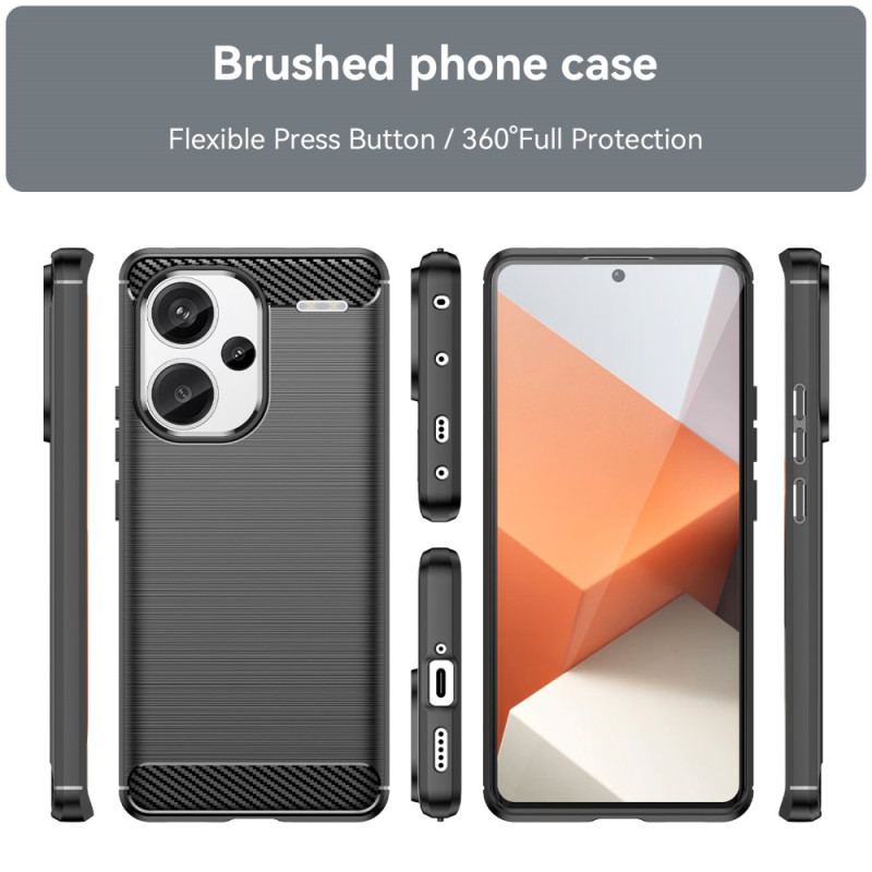 Etui Xiaomi Redmi Note 13 Pro Plus 5g Szczotkowane Włókno Węglowe Etui Ochronne