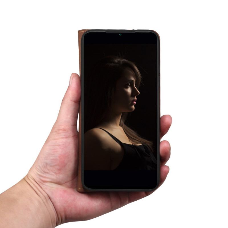 Flip Kotelot Xiaomi Redmi Note 13 Pro Plus 5g Woskowana Imitacja Skóry Etui Ochronne