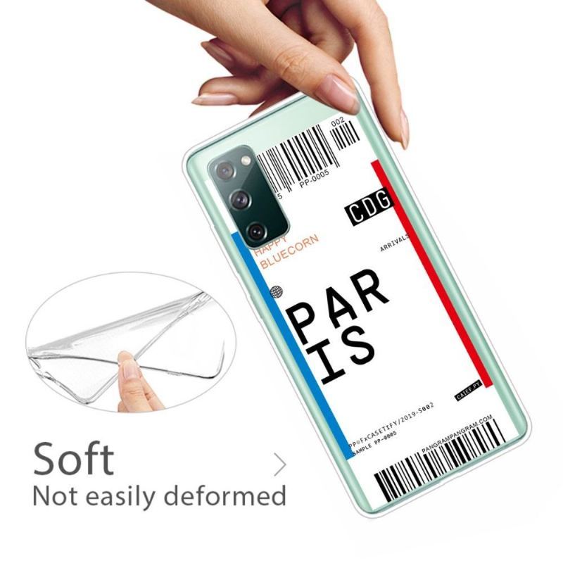 Etui do Samsung Galaxy S20 FE Biznes Karta Pokładowa 02 Paryż