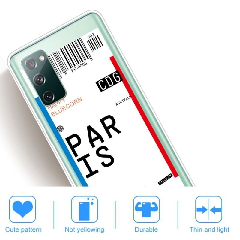 Etui do Samsung Galaxy S20 FE Biznes Karta Pokładowa 02 Paryż