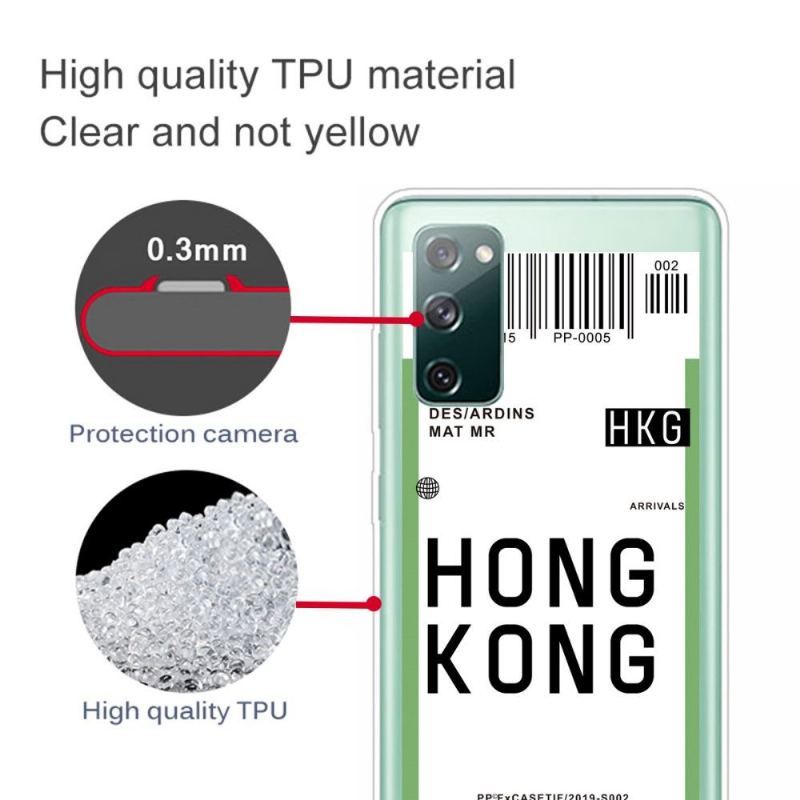 Futerały do Samsung Galaxy S20 FE Obrzeża Karta Pokładowa 07 Hongkong