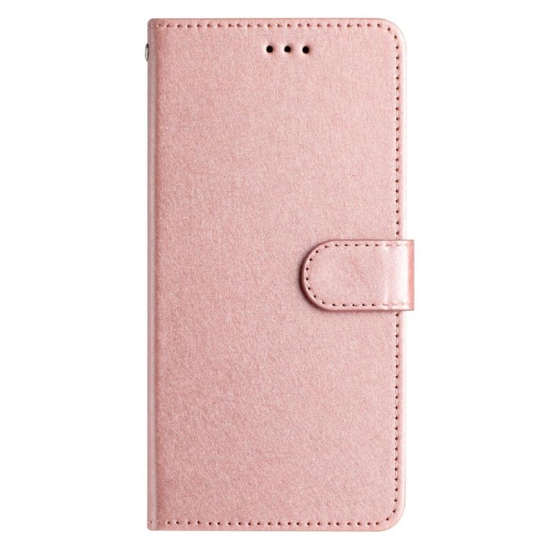 Etui Folio Do Oppo A98 5g Jedwabna Tekstura Na Ramiączkach