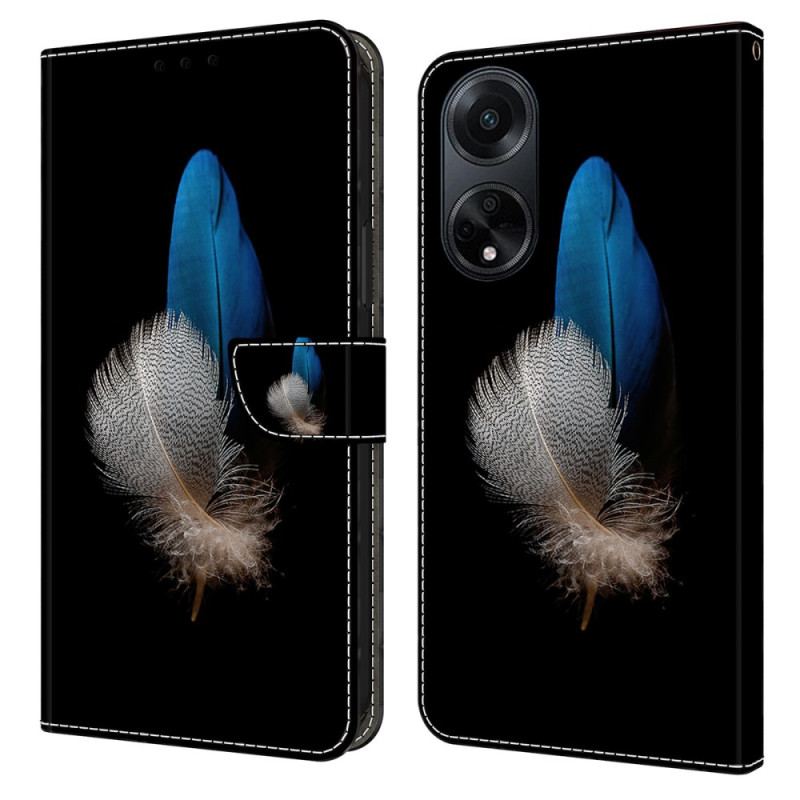 Etui Folio Oppo A98 5g Dwa Pióra