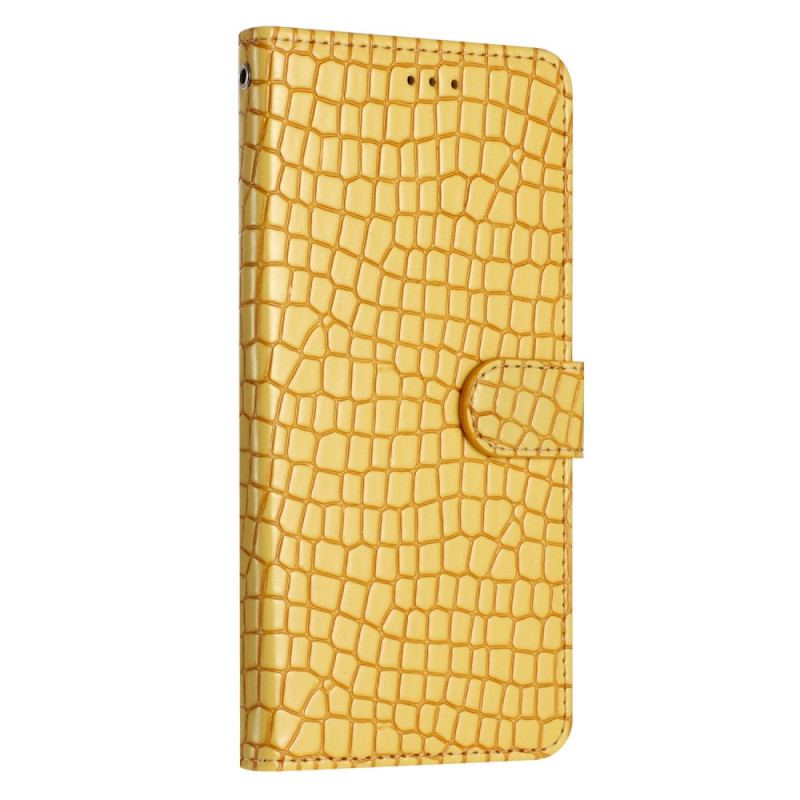 Skórzany Futerał Oppo A98 5g Etui Na Telefon Krokodyl Ze Smyczą