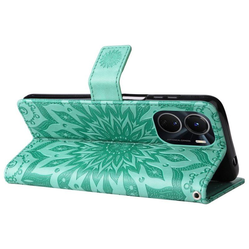 Etui Folio do Vivo Y16 Mandala Sun Ze Smyczą