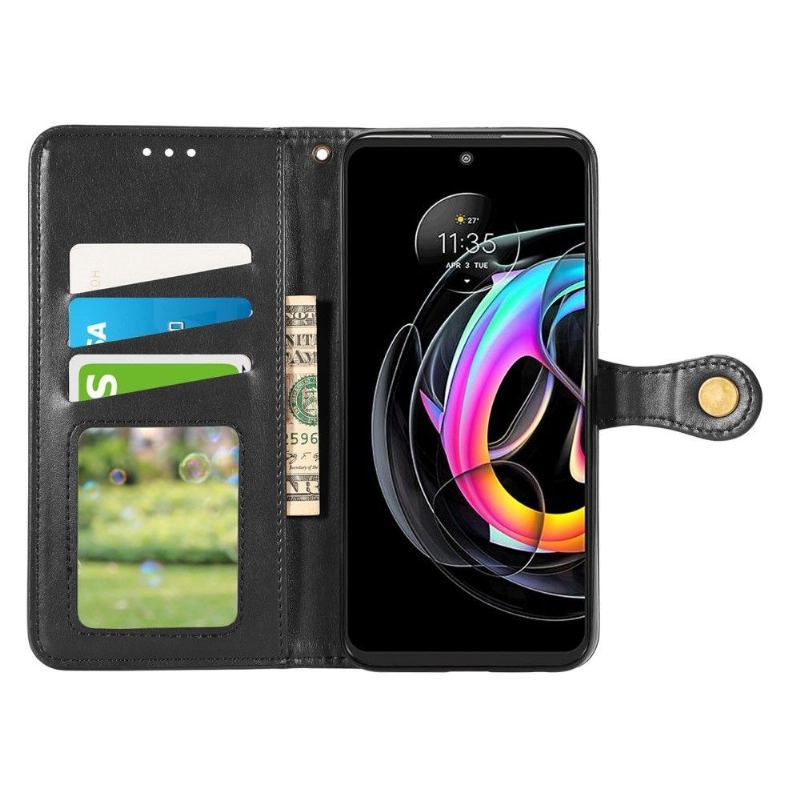 Etui Folio do Motorola Edge 20 Lite Indila Etui Na Karty Ze Sztucznej Skóry