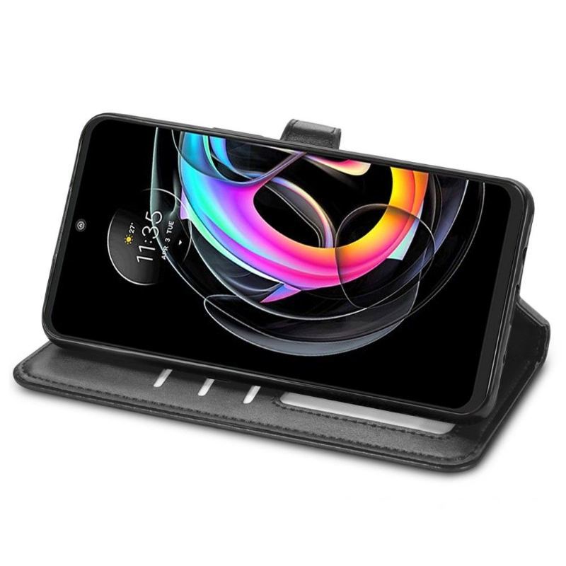 Etui Folio do Motorola Edge 20 Lite Indila Etui Na Karty Ze Sztucznej Skóry
