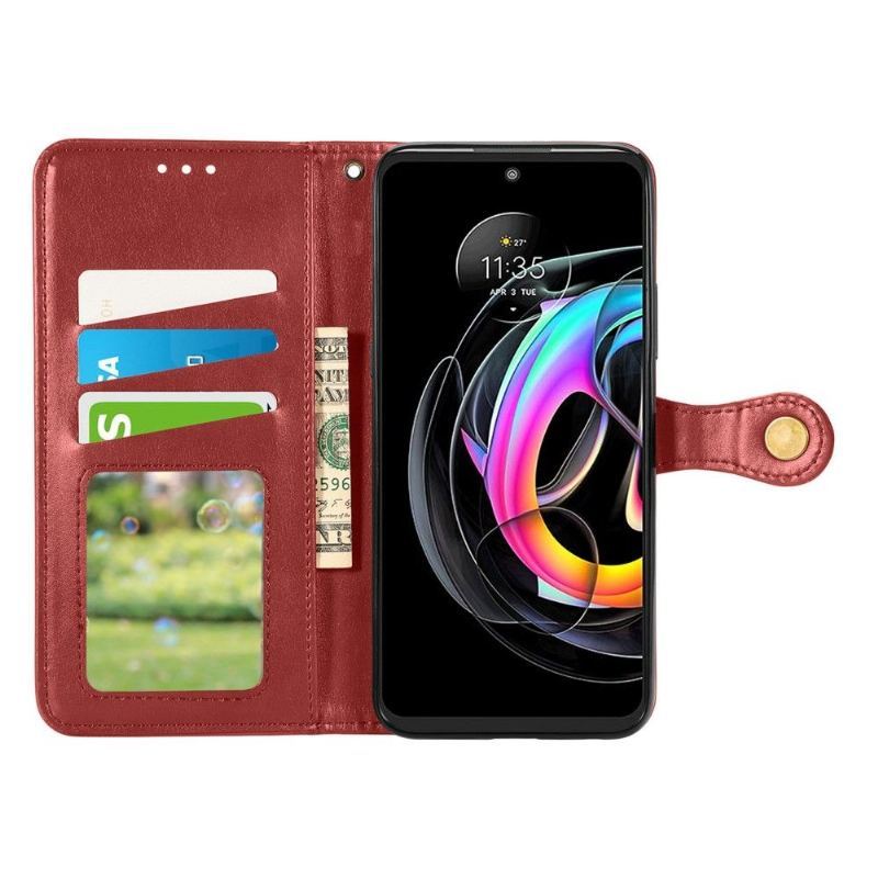 Etui Folio do Motorola Edge 20 Lite Indila Etui Na Karty Ze Sztucznej Skóry