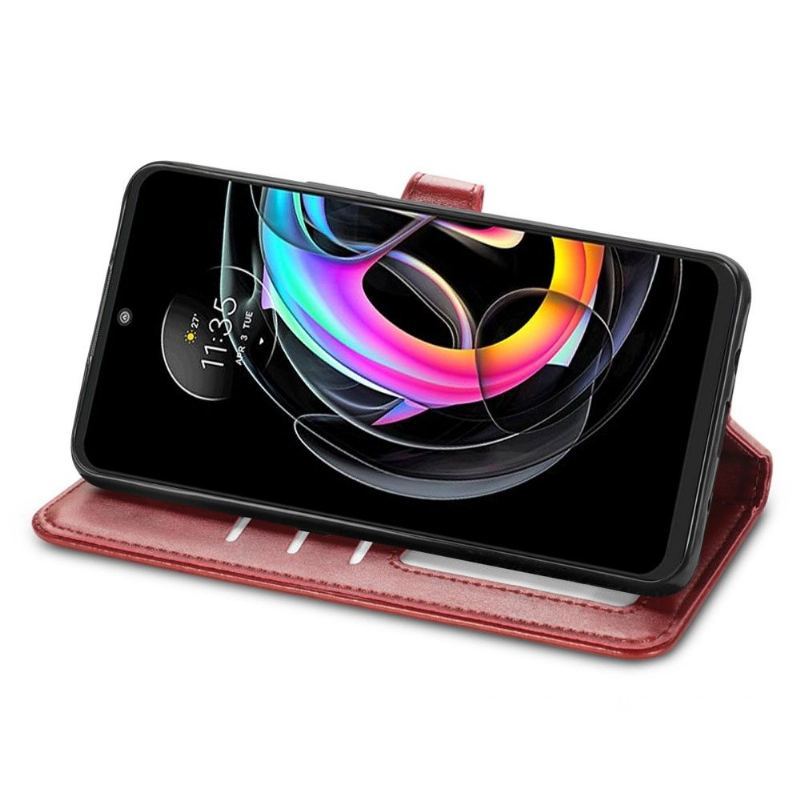 Etui Folio do Motorola Edge 20 Lite Indila Etui Na Karty Ze Sztucznej Skóry