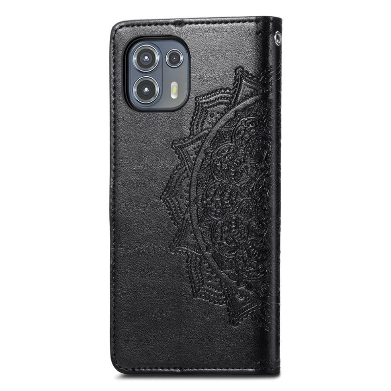 Skórzany Futerał do Motorola Edge 20 Lite Anti-fall Mandala Relief Faux Leather