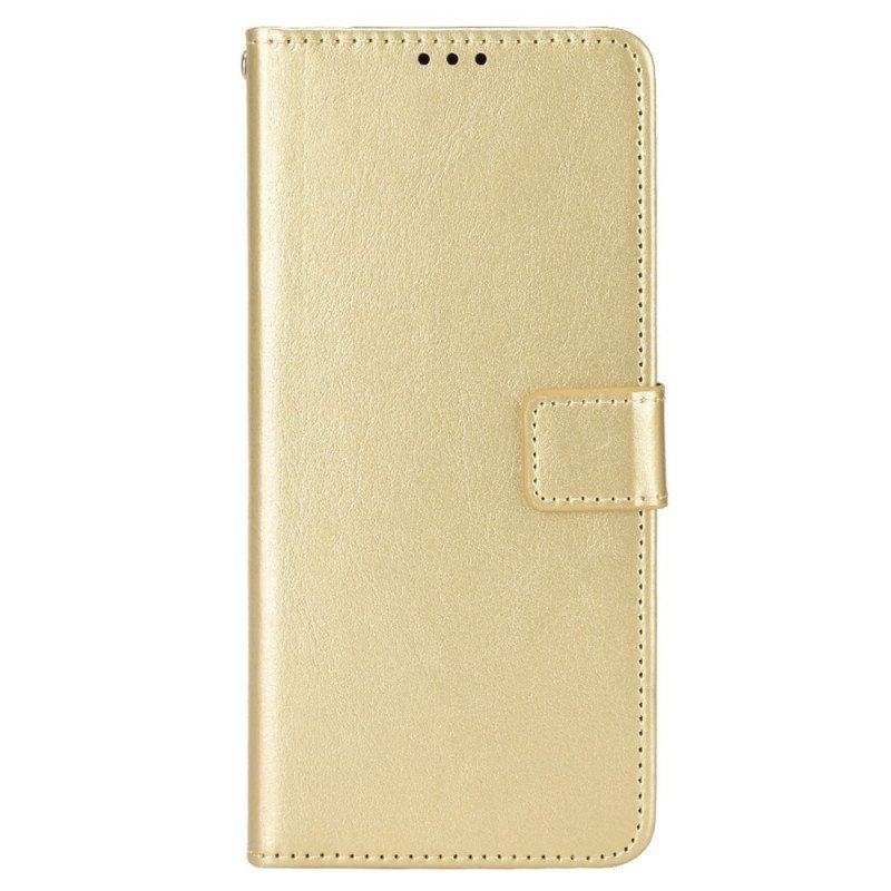 Etui Folio do Oppo Reno 8 z Łańcuch Błyskotliwa Sztuczna Skóra Z Paskiem