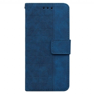 Etui Folio do Oppo Reno 8 z Łańcuch Pasiasty Wzór