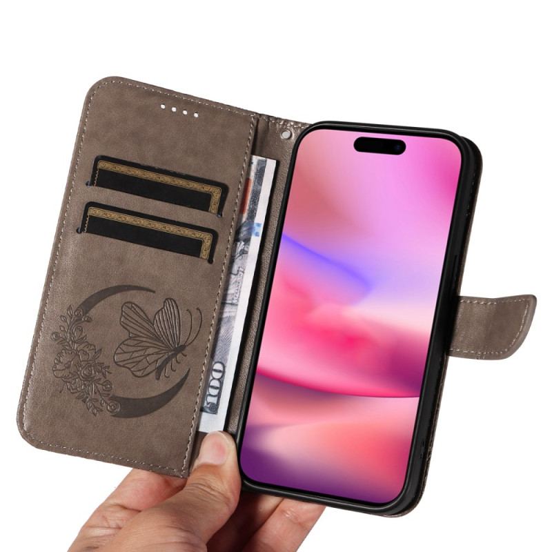 Etui Folio Do iPhone 16 Nadruk Motyla