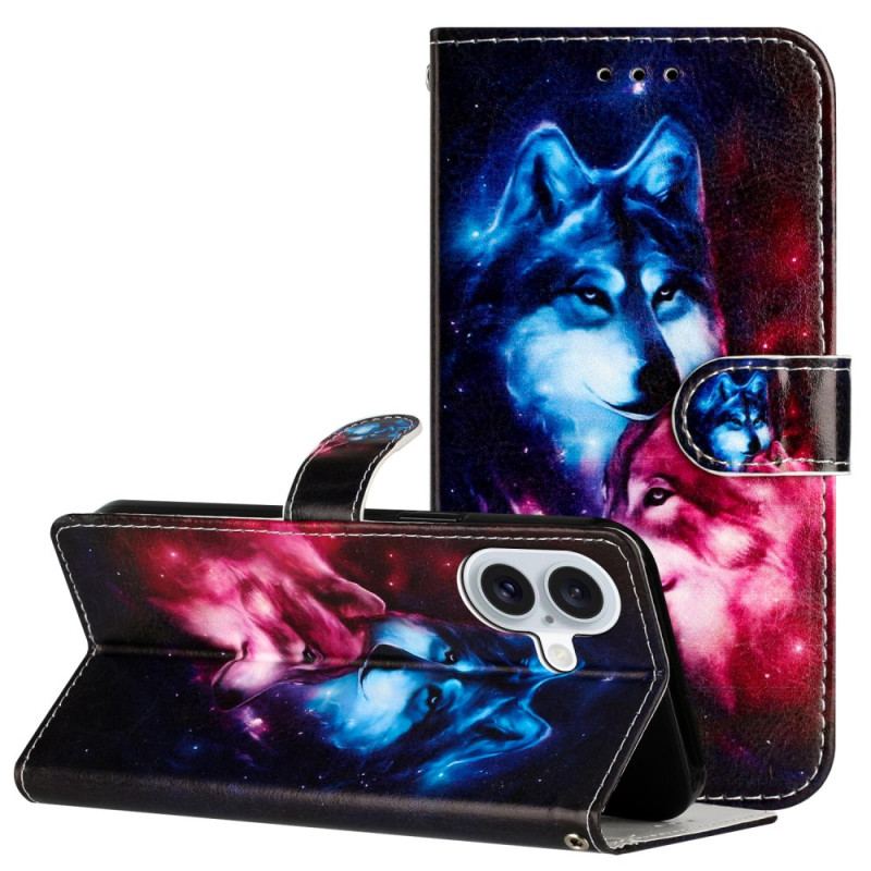 Etui Folio Do iPhone 16 Para Rzemieślniczych Wilków