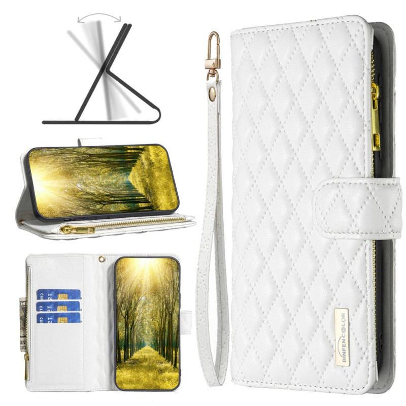 Etui Folio Do iPhone 16 Pikowany Portfel Binfen Color