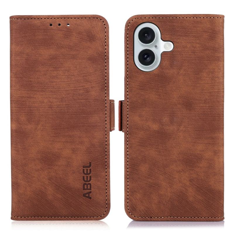 Etui Folio iPhone 16 Abeel Vintage Sztuczna Skóra