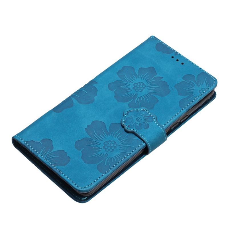 Etui Folio iPhone 16 Kwiatowy Wzór Z Paskiem