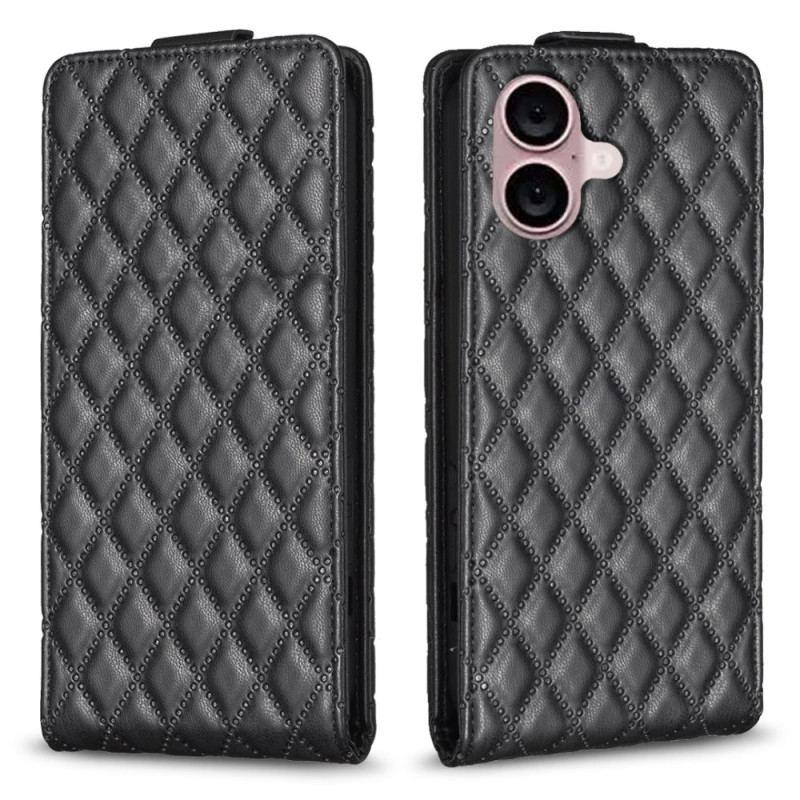 Etui Folio iPhone 16 Pikowana Pionowa Klapa