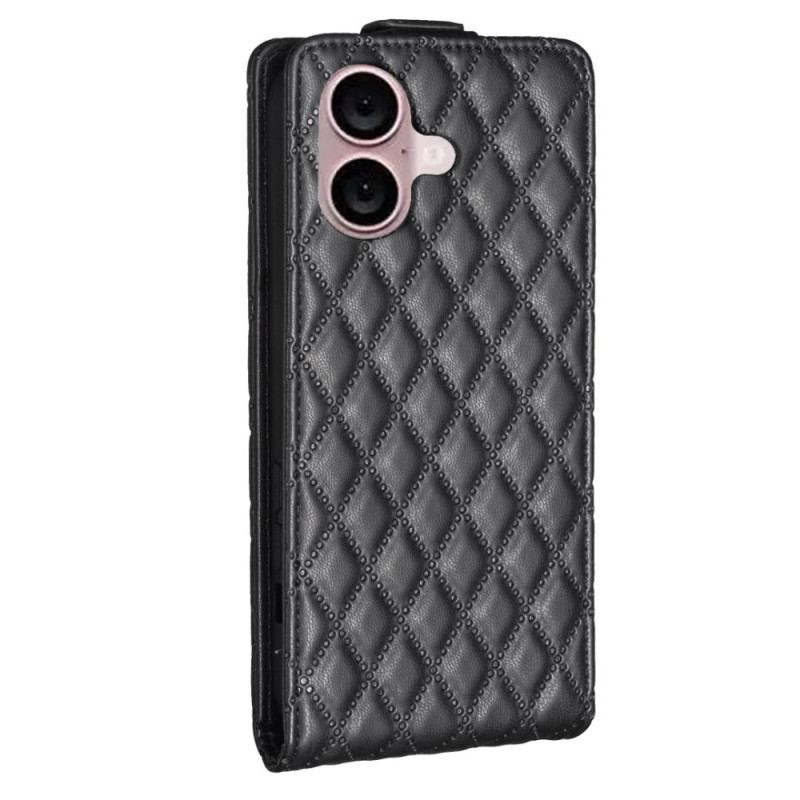 Etui Folio iPhone 16 Pikowana Pionowa Klapa