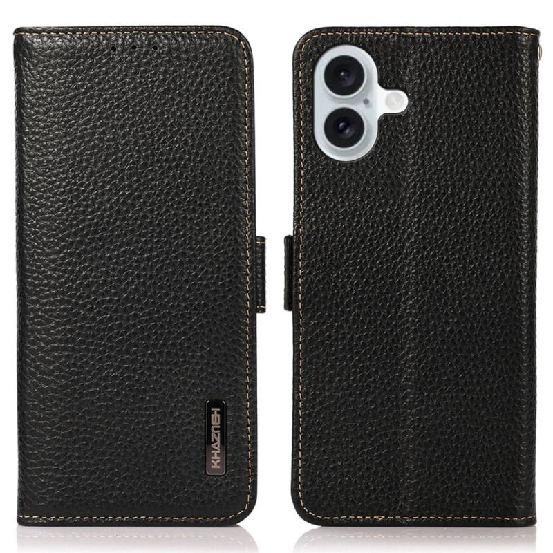 Flip Kotelot iPhone 16 Etui Na Telefon Skórzana Blokada Rfid Khazneh