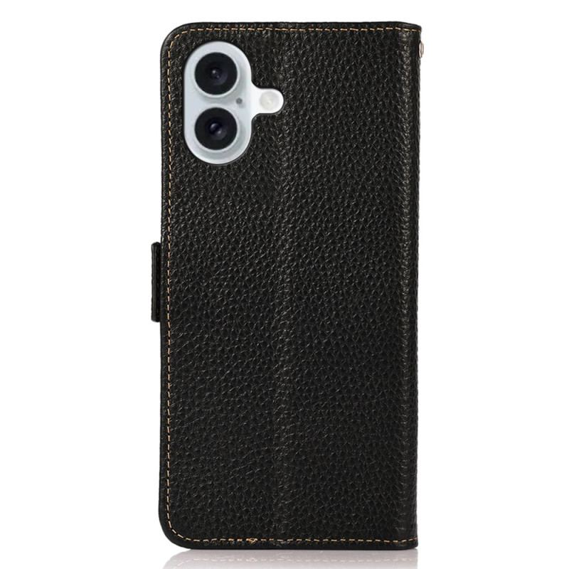 Flip Kotelot iPhone 16 Etui Na Telefon Skórzana Blokada Rfid Khazneh