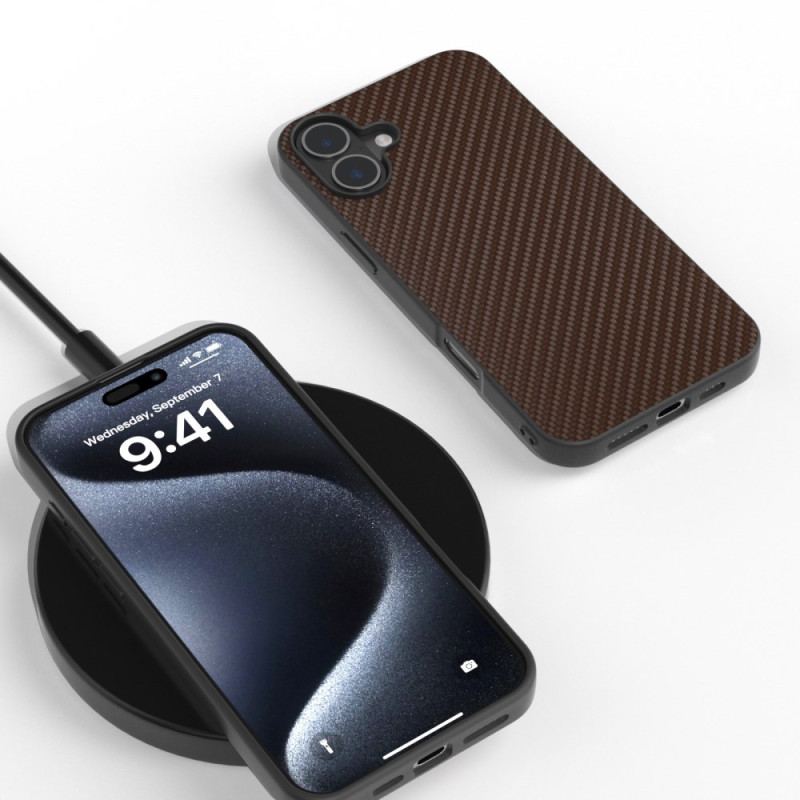 Futerały iPhone 16 Etui Na Telefon Tekstura Włókna Węglowego Abeel