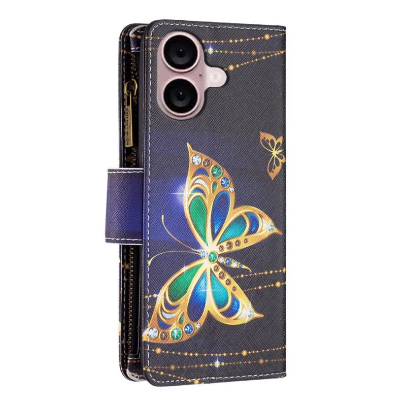 Obudowa iPhone 16 Etui Na Telefon Cenny Portfel Z Motylami