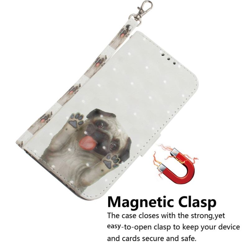 Obudowa iPhone 16 Etui Na Telefon Mops Na Smycz
