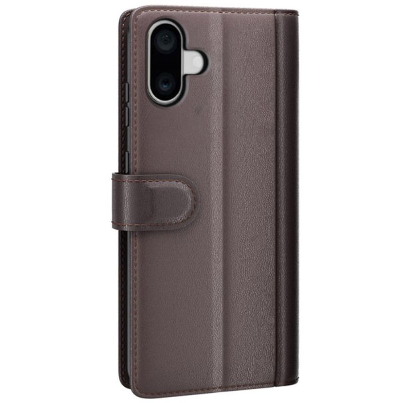 Skórzany Futerał iPhone 16 Etui Na Telefon Prawdziwa Skóra