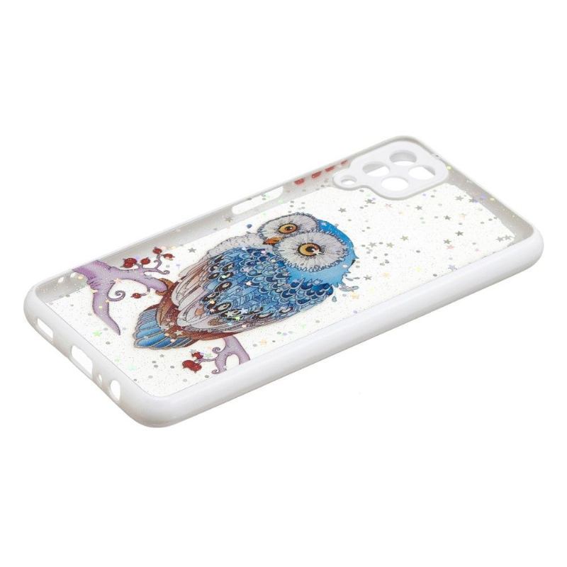 Etui do Samsung Galaxy A12 Classic Siedząca Sowa