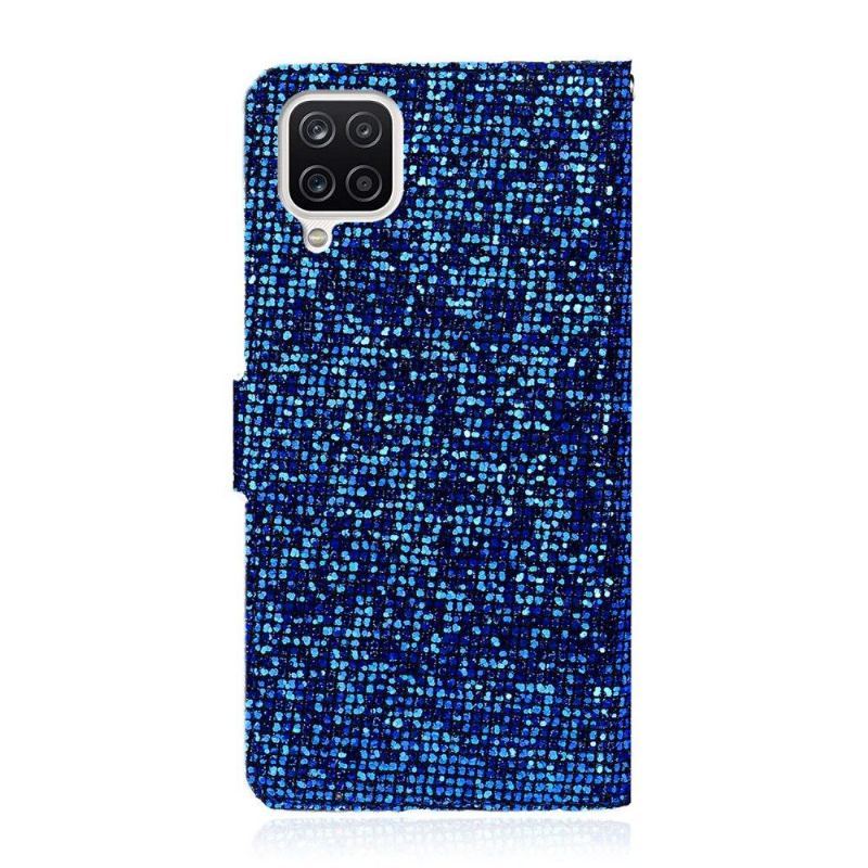 Etui Folio do Samsung Galaxy A12 Brokatowe Etui Na Karty