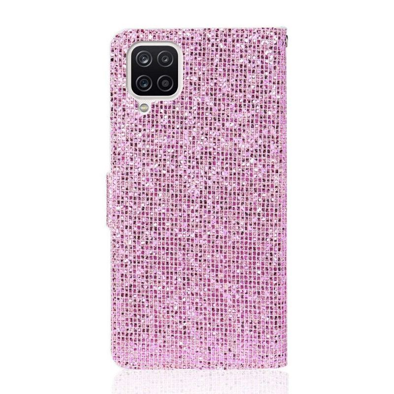Etui Folio do Samsung Galaxy A12 Brokatowe Etui Na Karty