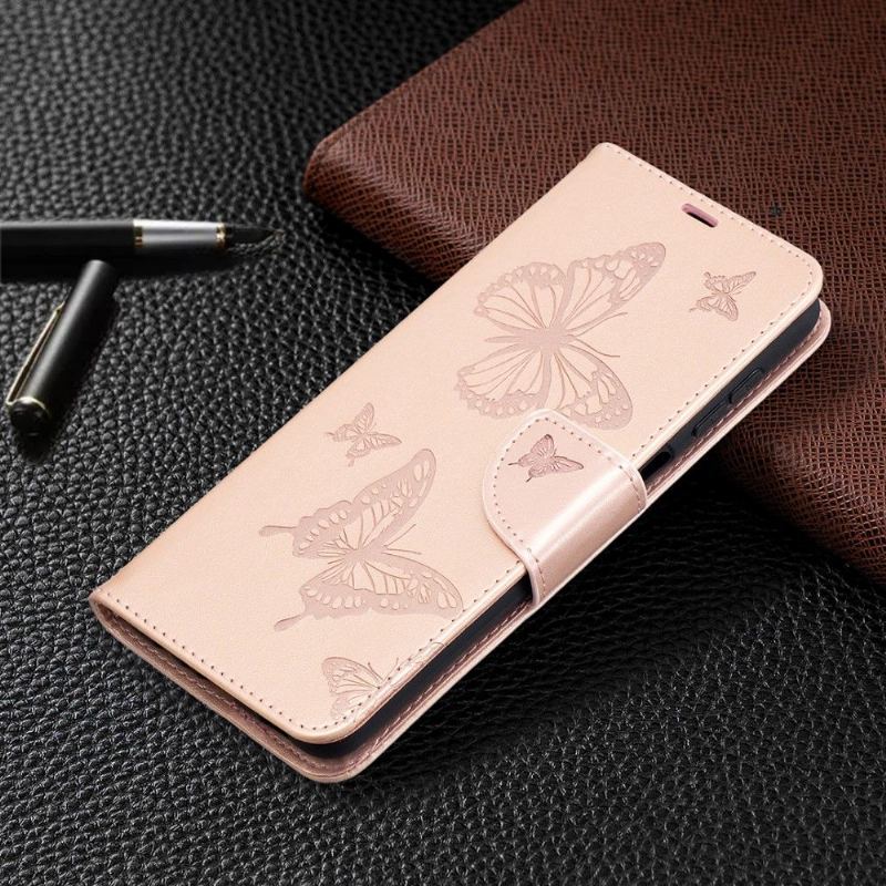 Etui Folio do Samsung Galaxy A12 Obsługa Funkcji Motyli