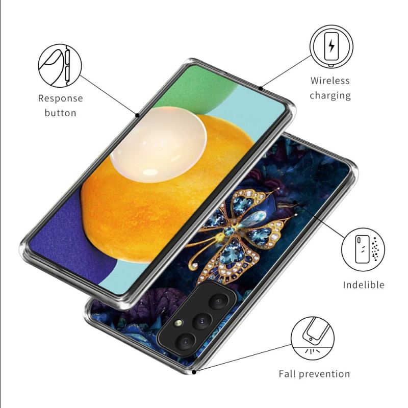 Etui Do Samsung Galaxy A55 5g Biżuteria W Kształcie Motyla