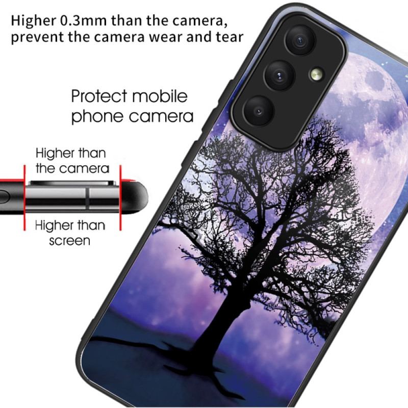 Etui Do Samsung Galaxy A55 5g Szkło Hartowane W Kształcie Drzewa I Księżyca