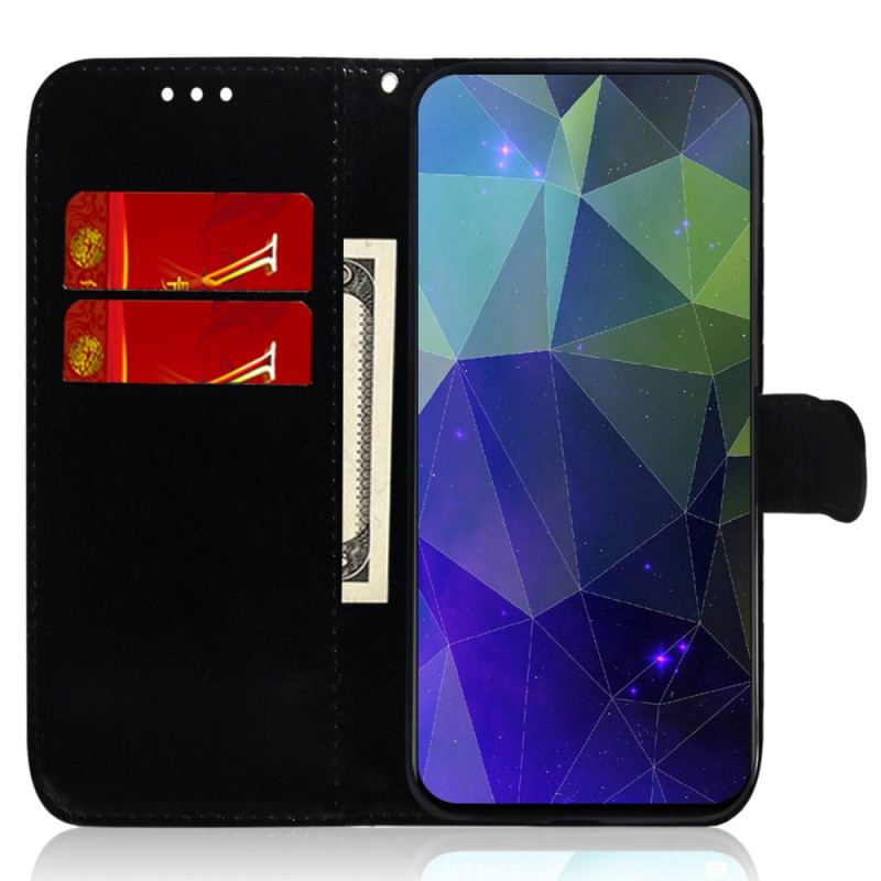 Etui Folio Do Samsung Galaxy A55 5g Efekt Lustra I Pasek
