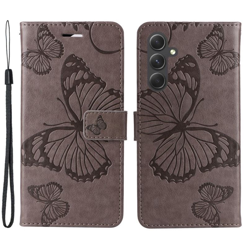 Etui Folio Do Samsung Galaxy A55 5g Gigantyczne Motyle Z Paskiem