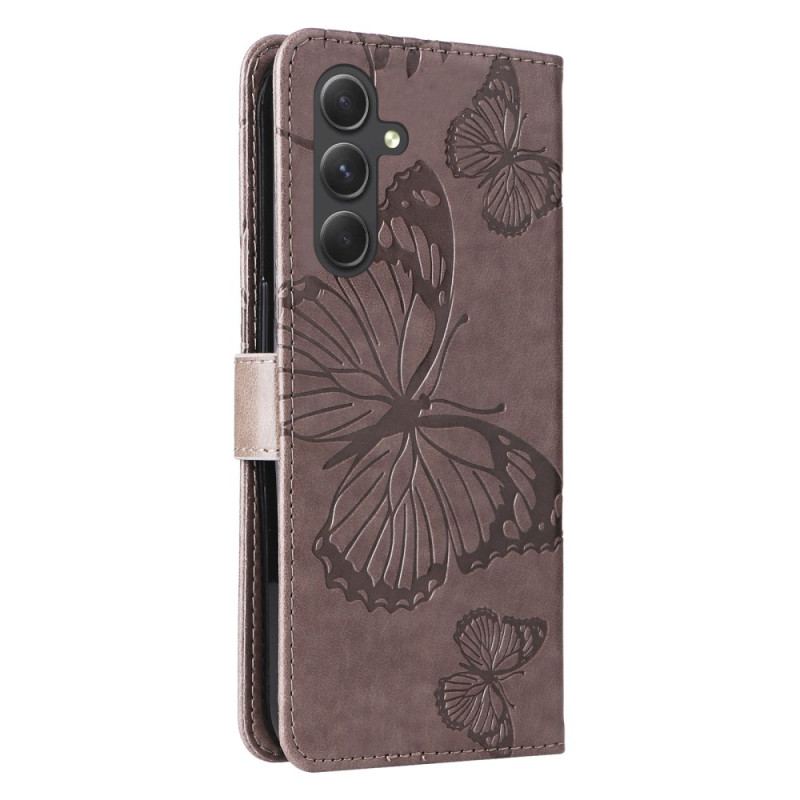 Etui Folio Do Samsung Galaxy A55 5g Gigantyczne Motyle Z Paskiem
