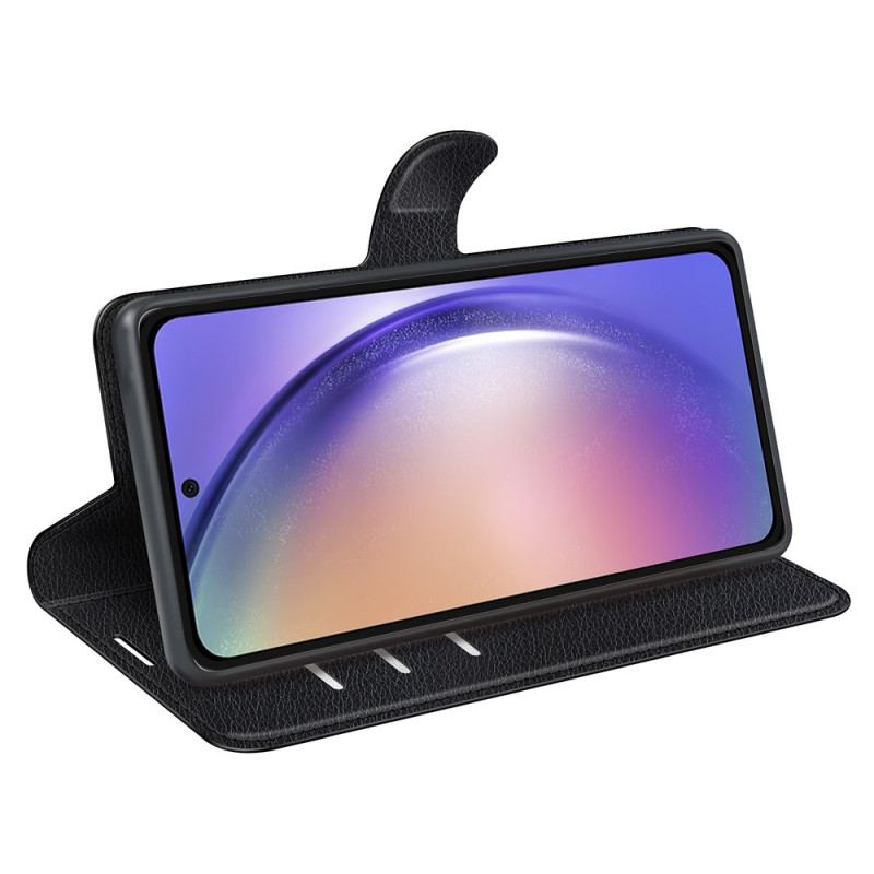 Etui Folio Do Samsung Galaxy A55 5g Klasyczna Sztuczna Skóra Litchi
