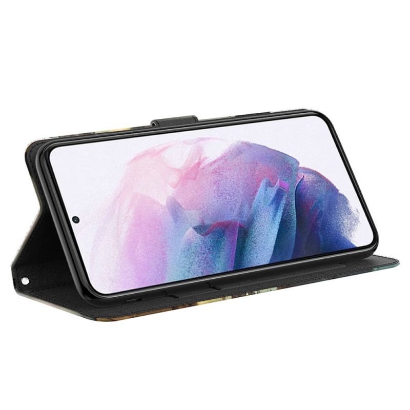 Etui Folio Do Samsung Galaxy A55 5g Kot I Tygrys Z Paskiem