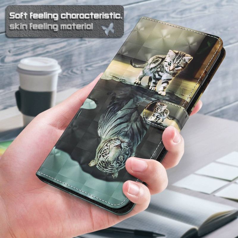 Etui Folio Do Samsung Galaxy A55 5g Kot I Tygrys Z Paskiem